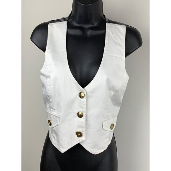 CR signature vest/ waistcoat womens small cotton spandex - Picture 1 of 5